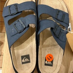 Quiksilver Embark Navy Blue Sandals Double strap Size 11 New